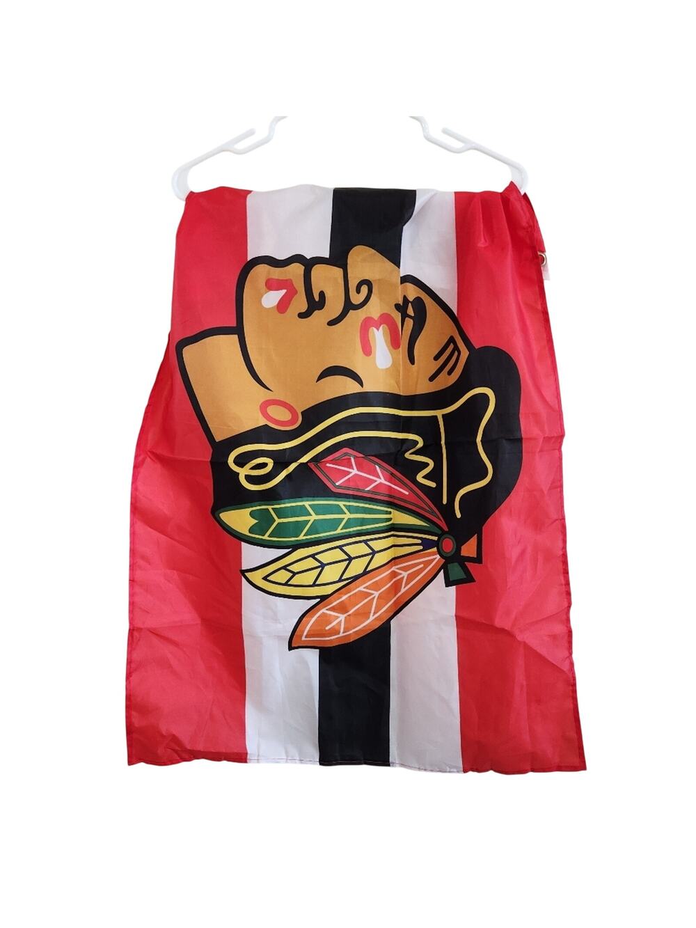Chicago Blackhawks NHL Red and Black Sports Flag Wall Decor Hanging Art